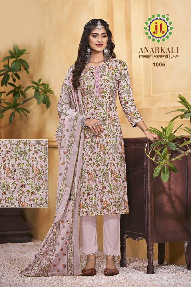 Jt Anarkali Lawn Cotton Dress Material Catalog
